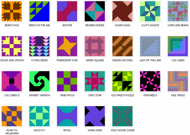 Traditional Pieced Quilt Blocks, Patterns with Templates